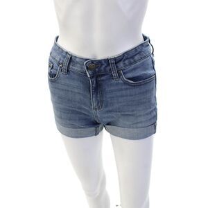 Daily/Ritual Unisex Blue Button Cotton Blend Beach Shorts Size 25